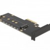 Карта за разширение на слотове Delock, PCI Express x4 към 1 x internal NVMe M.2 Key M, RGB LED, Low Profile