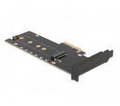 Карта за разширение на слотове Delock, PCI Express x4 към 1 x internal NVMe M.2 Key M, RGB LED, Low Profile