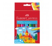 ФЛУМАСТЕРИ FABER-CASTELL ЗАМЪК 24 ЦВЯТА