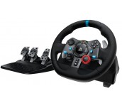 Logitech G29 Driving Force Racing Wheel, PlayStation 4, PlayStation 3, PC, 900° Rotation, Dual Motor Force Feedback, Adjustable Pedals, Leather 