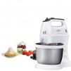 Tefal HT312138, Quick mix Hand Mixer with bowl, 300 W, 5 Speeds + turbo, 2 Beaters, 2 Dough hooks, automatic rotating bowl, white & inox standbowl