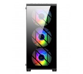 Кутия FSP CMT192 TG ATX Mid Tower, Черна