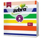 САЛФЕТКИ РАЙЕ ZEBRA 33Х33 60БР