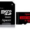 Apacer 64GB microSDXC Class 10 UHS-I (1 adapter)