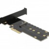 Карта за разширение на слотове Delock, PCI Express x4 към 1 x internal NVMe M.2 Key M, RGB LED, Low Profile