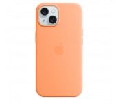 Apple iPhone 15 Silicone Case with MagSafe - Orange Sorbet