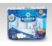 ТОАЛЕТНА ХАРТИЯ ALVESTA 3ПЛ. 32 БР