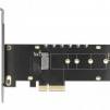 Карта за разширение на слотове Delock, PCI Express x4 към 1 x internal NVMe M.2 Key M, RGB LED, Low Profile